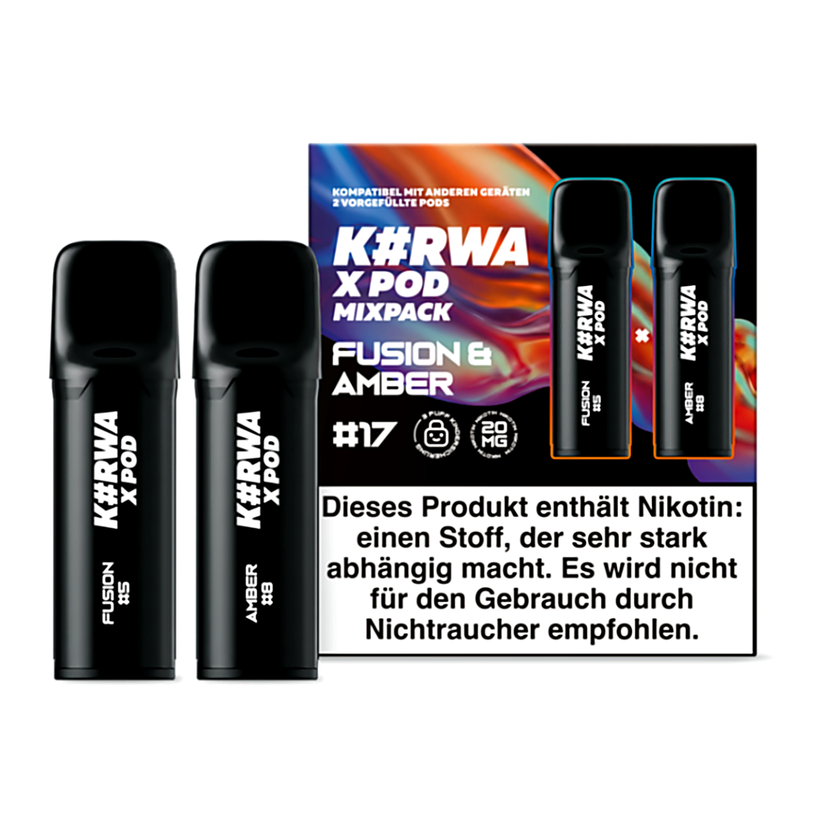K#RWA FUSION & AMBER #17 nicotine pouches