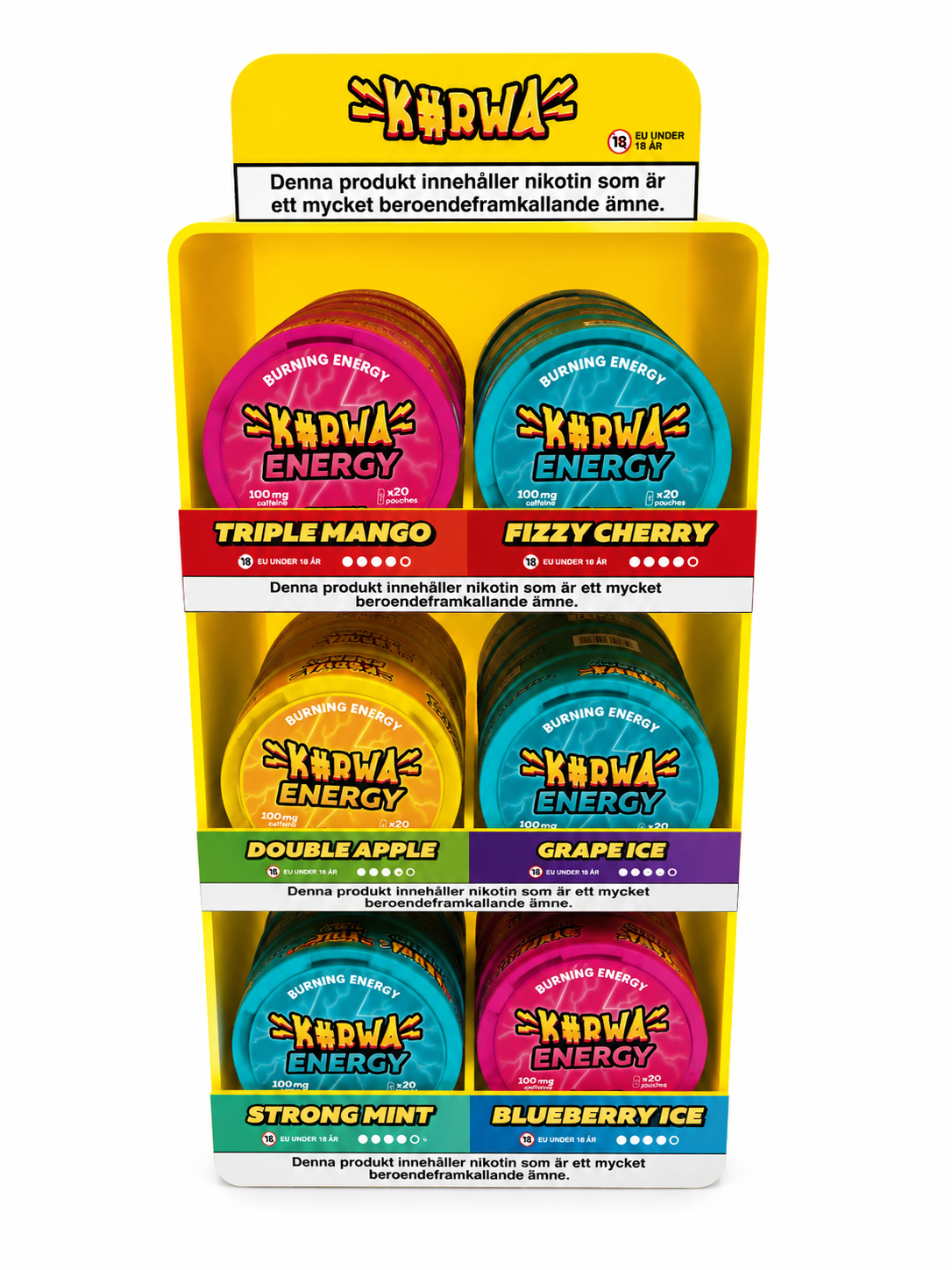 Six-Flavor Shelf Display